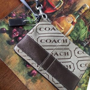 Brown Coach Wristlet